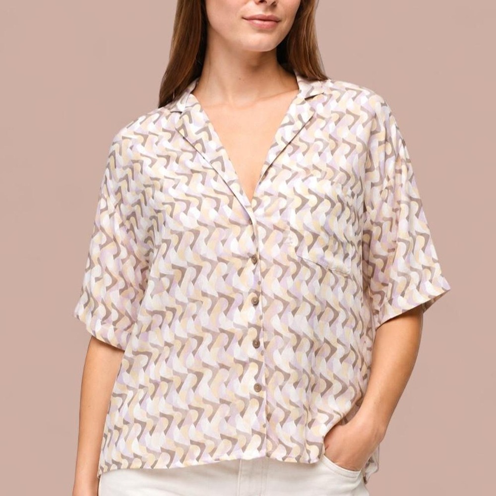 prAna Iguala Top in Willow Retro Geo NWT